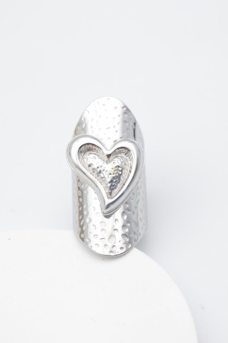 Bague en acier inoxydable ajustable - ARGENT