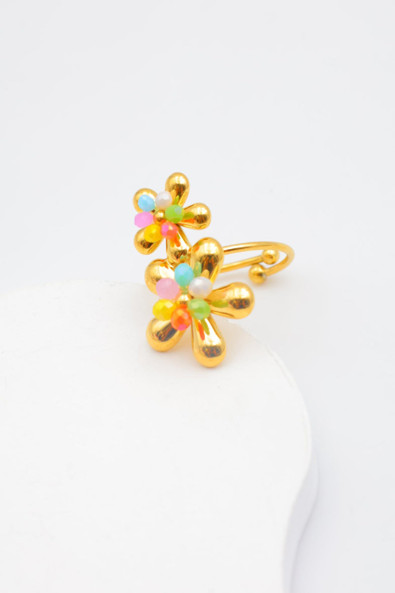 Bague en acier inoxydable ajustable - MULTICOLORE