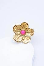 Bague en acier inoxydable ajustable - FUCHSIA
