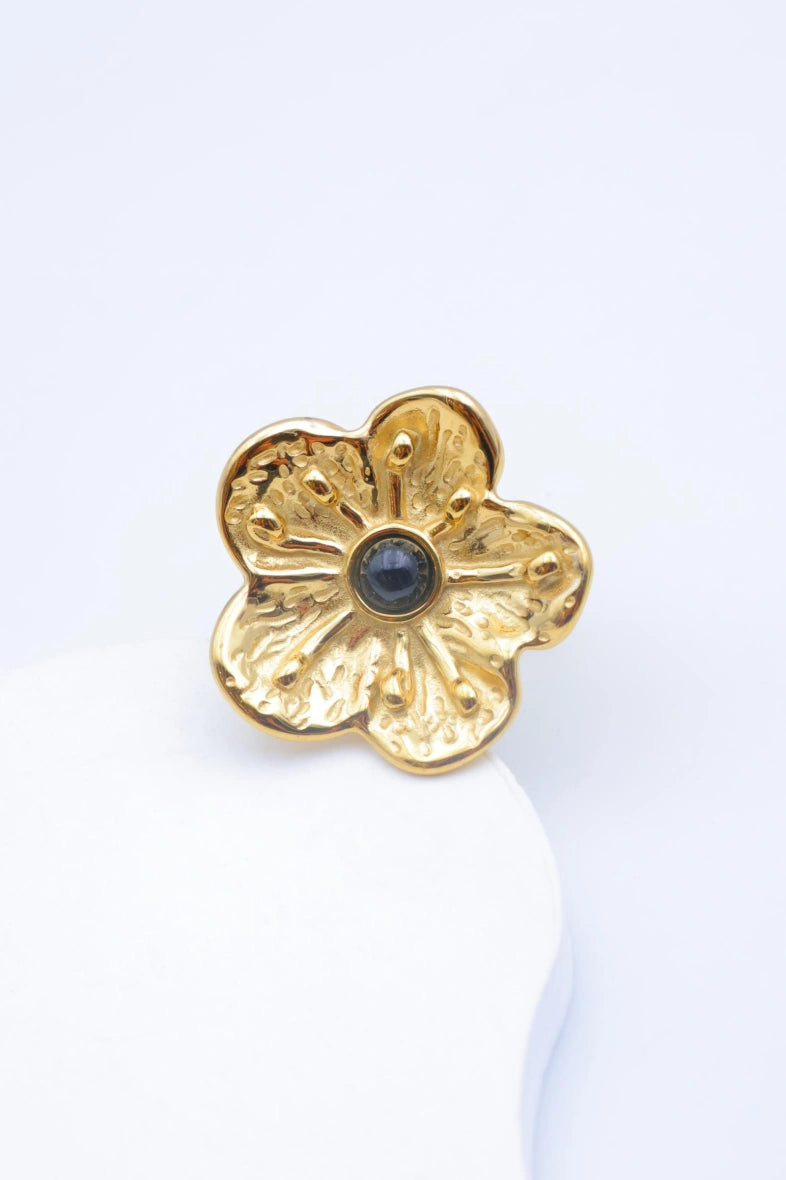 Bague en acier inoxydable ajustable - NOIR
