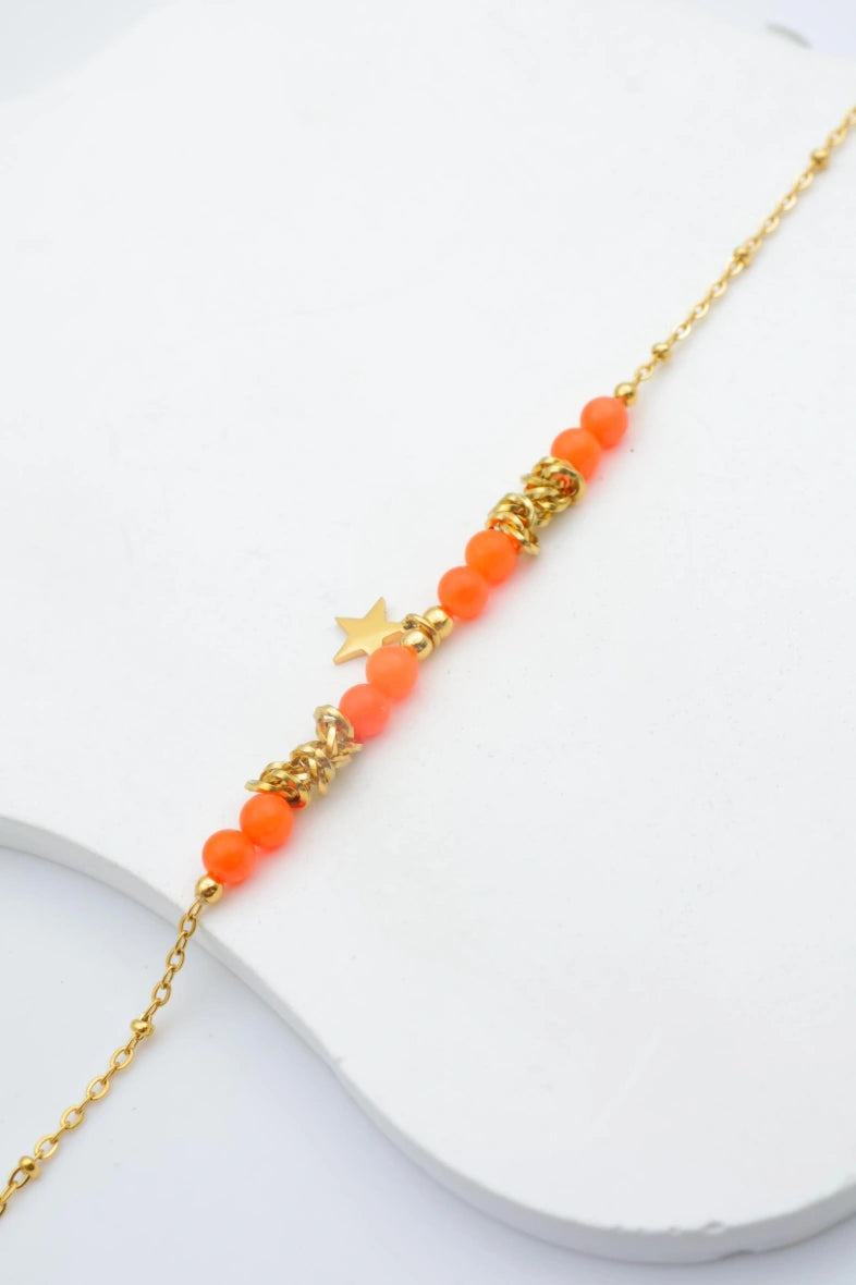 Bracelet en acier inoxydable - ORANGE
