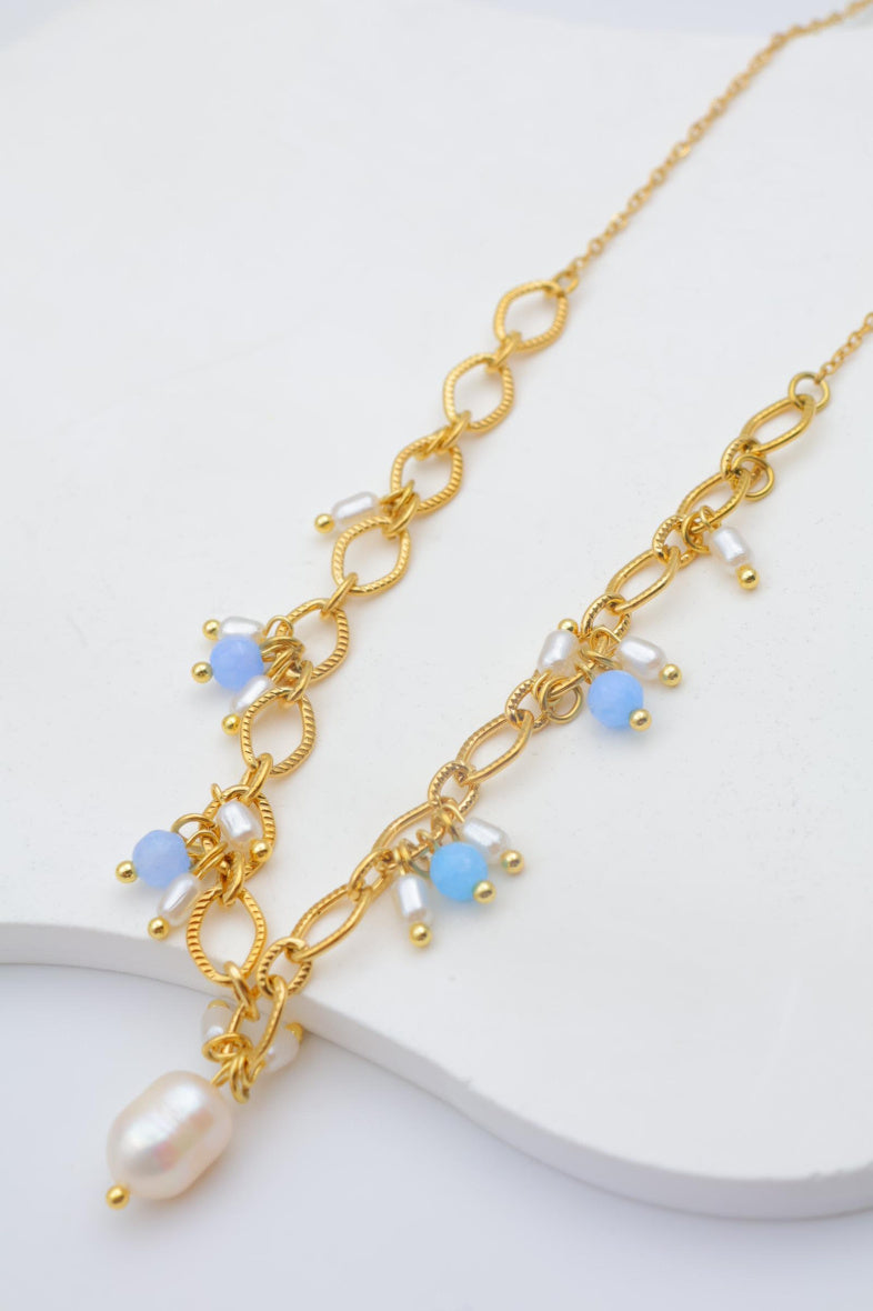 Collier en acier inoxydable - BLEU