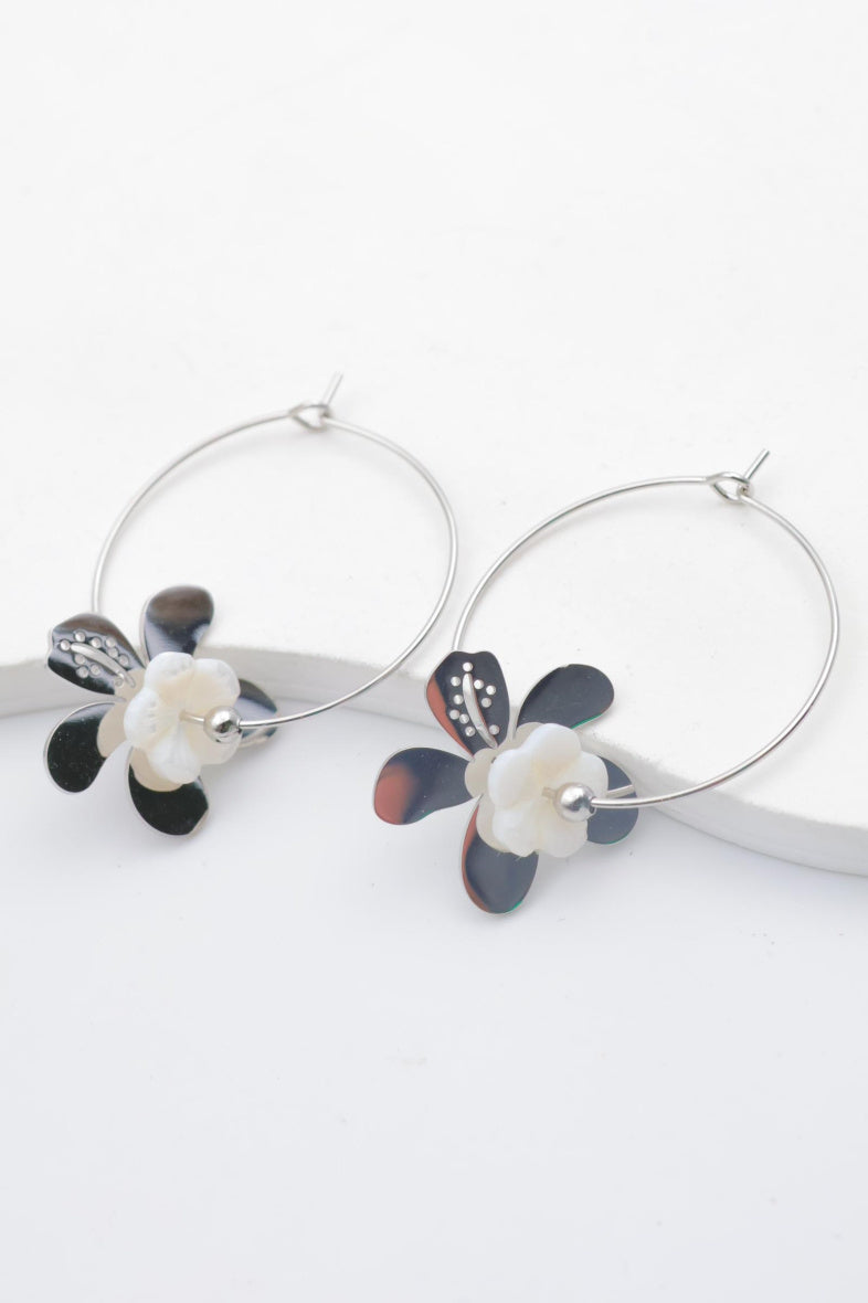 Boucles d'oreilles en acier inoxydable - ARGENT
