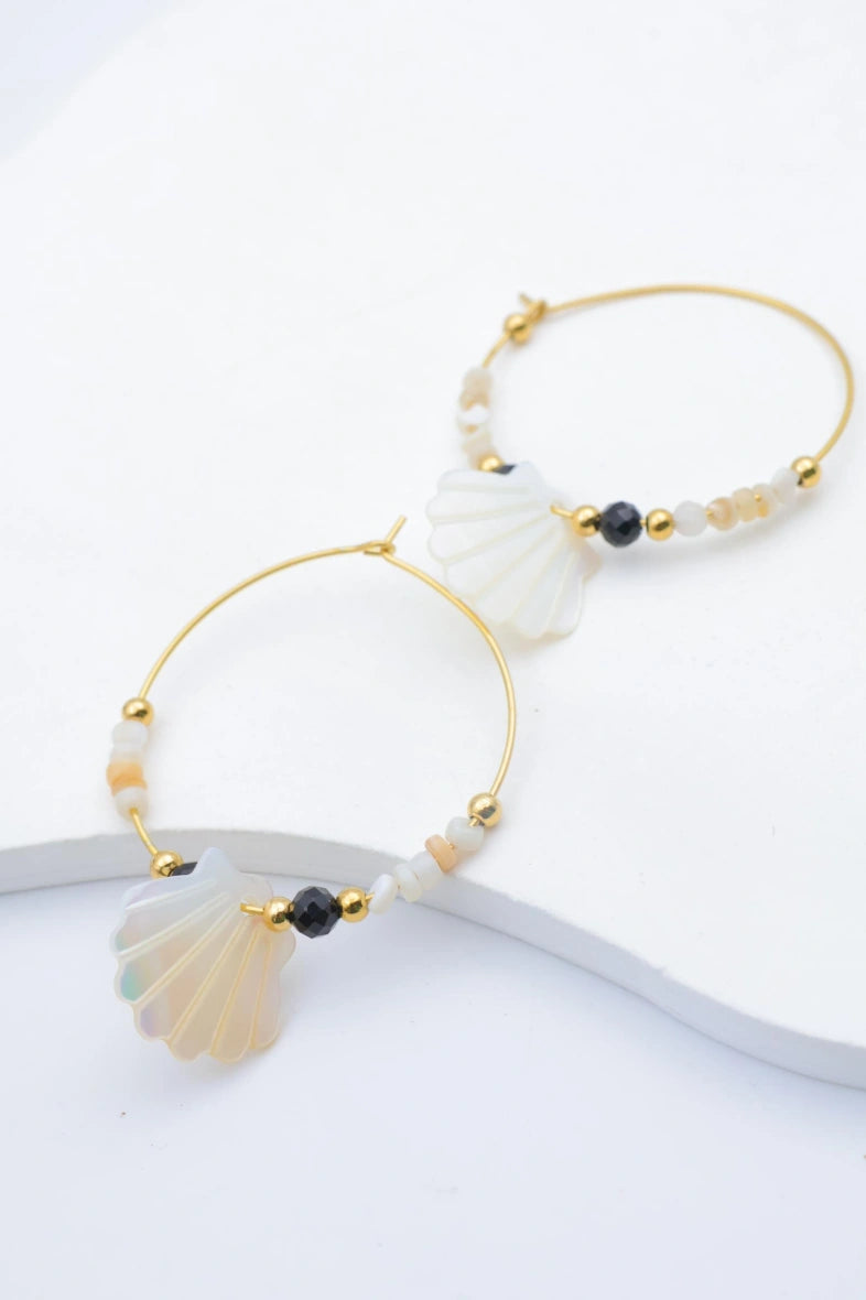Boucles d'oreilles en acier inoxydable - NOIR