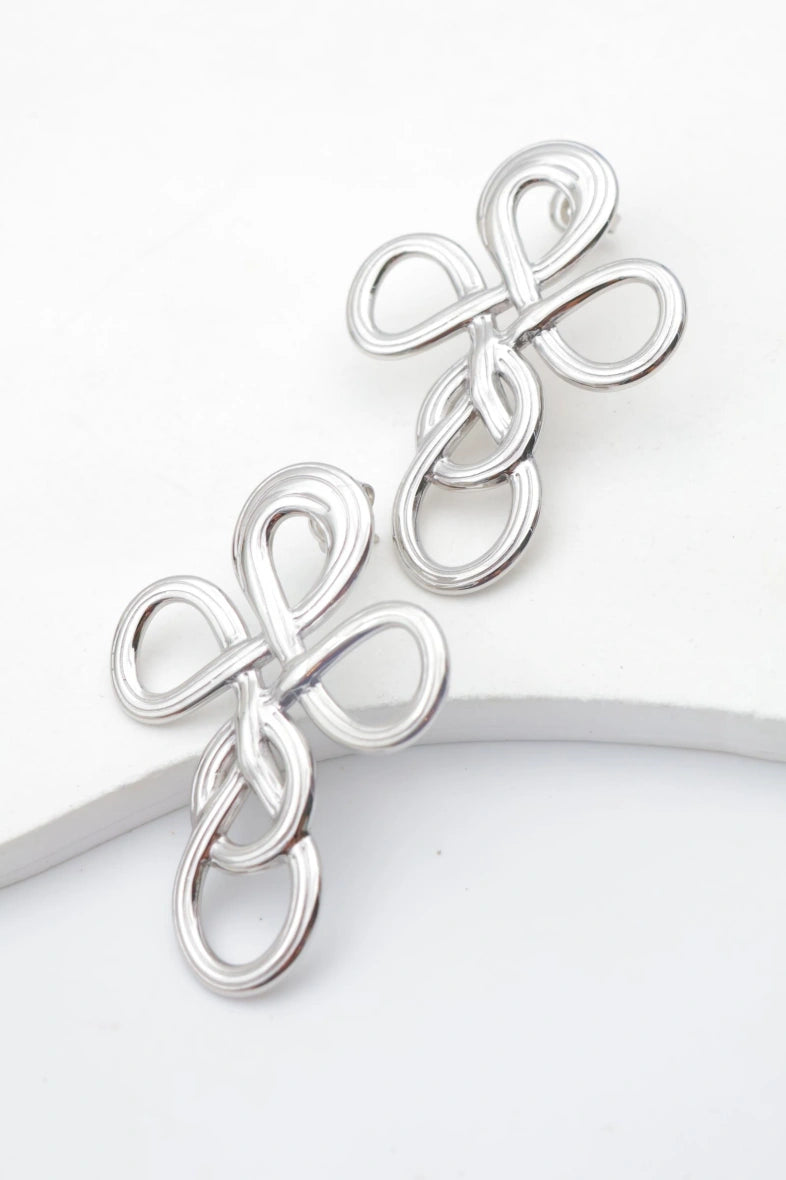 Boucles d'oreilles en acier inoxydable - ARGENT