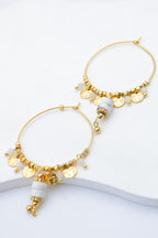 Boucles d'oreilles en acier inoxydable - BLANC