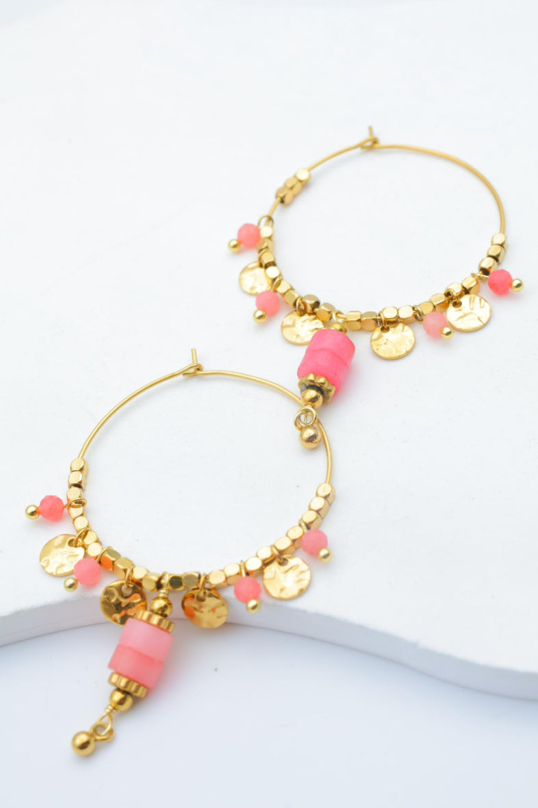 Boucles d'oreilles en acier inoxydable - ROSE