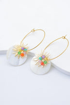Boucles d'oreilles en acier inoxydable - MULTICOLORE