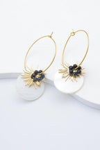 Boucles d'oreilles en acier inoxydable - NOIR