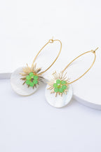 Boucles d'oreilles en acier inoxydable - VERT
