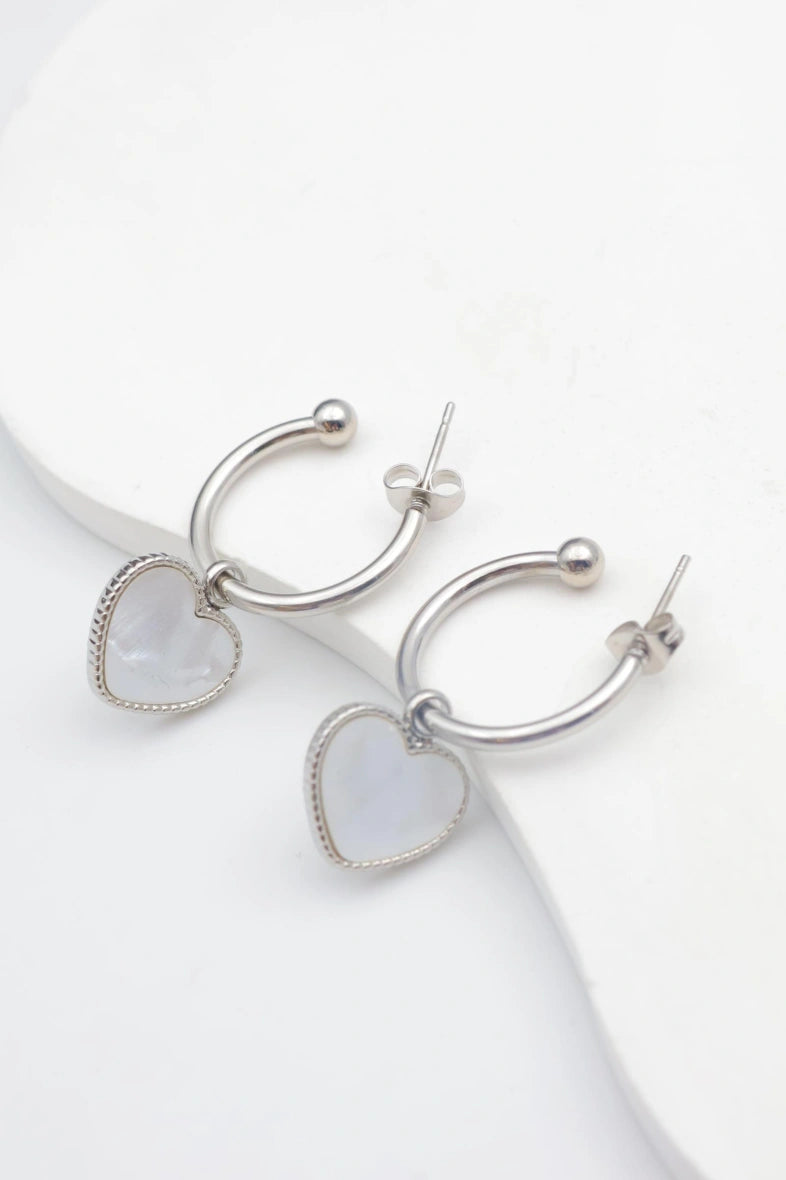 Boucles d'oreilles en acier inoxydable - ARGENT