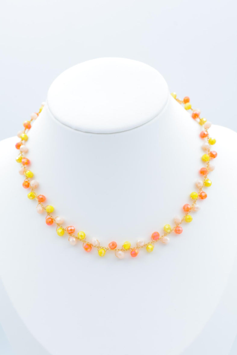 Collier en acier inoxydable - ORANGE