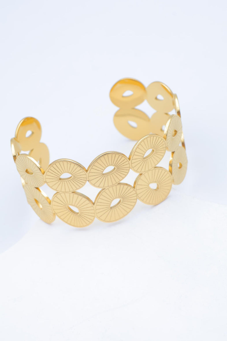 Bracelet jonc en acier inoxydable - DORÉ