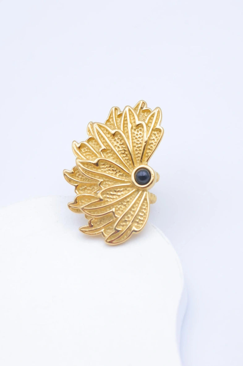 Bague en acier inoxydable ajustable - NOIR