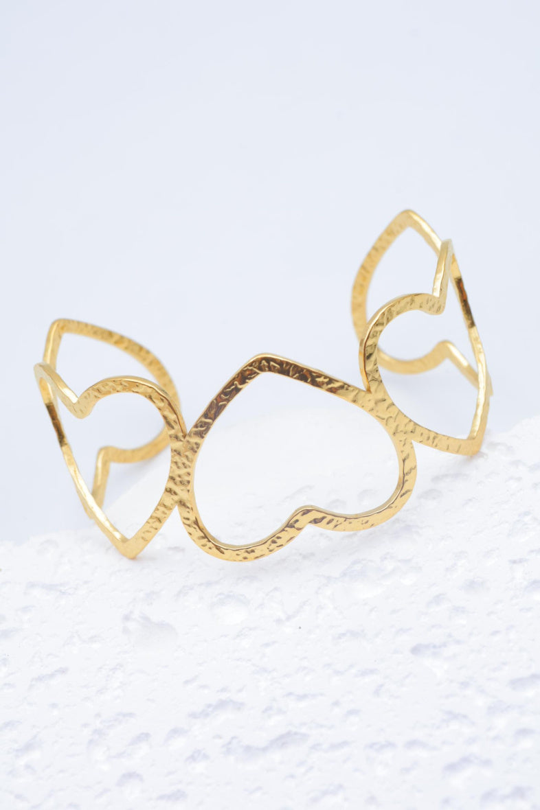 Bracelet jonc en acier inoxydable - DORÉ