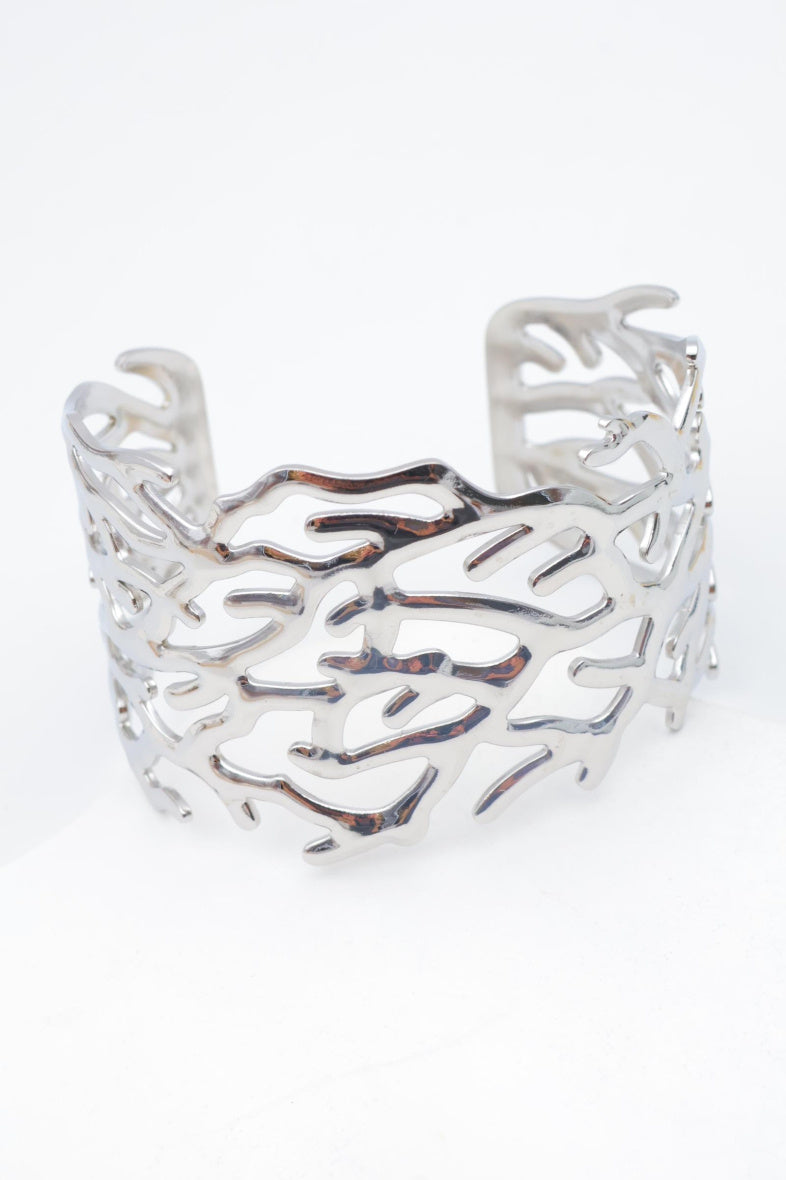 Bracelet jonc en acier inoxydable - ARGENT