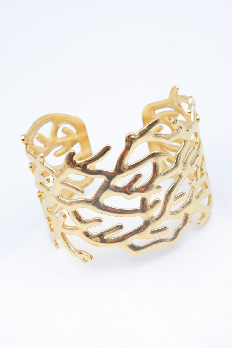 Bracelet jonc en acier inoxydable - DORÉ