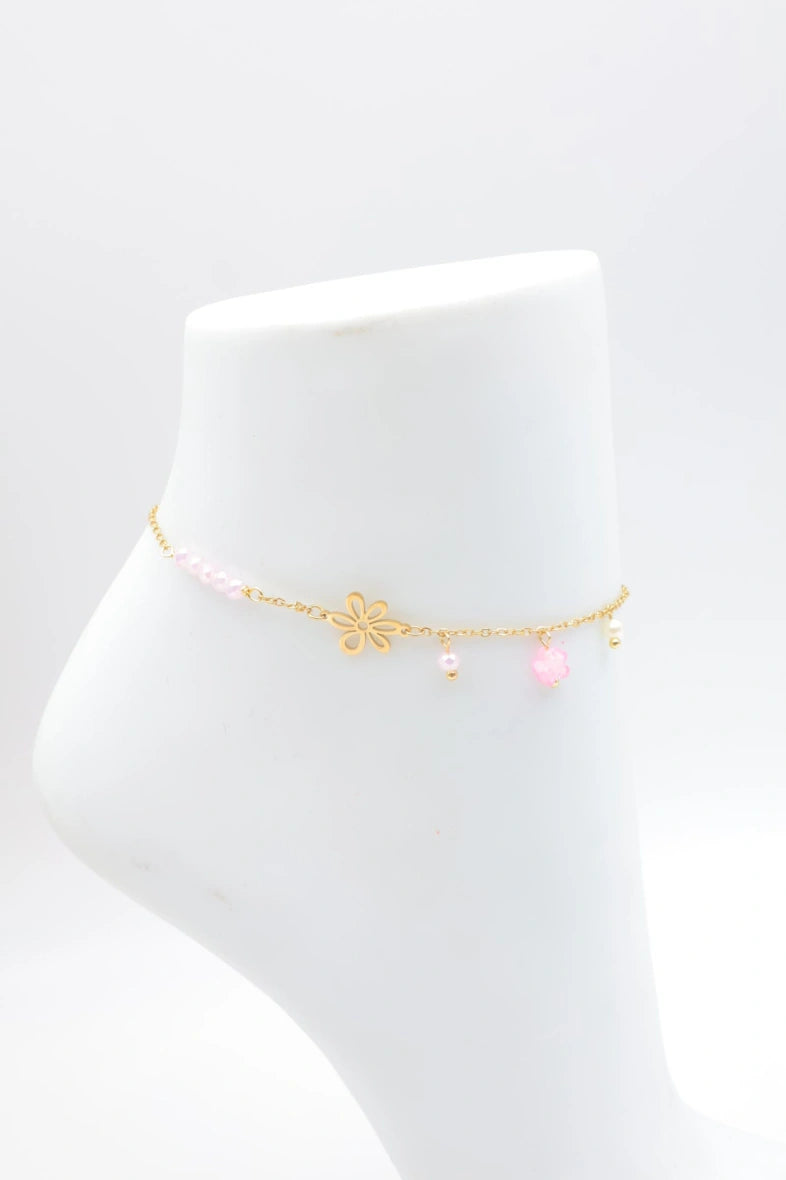 Chaîne de cheville en acier inoxydable - ROSE