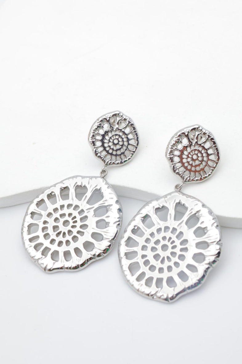 Boucles d'oreilles en acier inoxydable - ARGENT