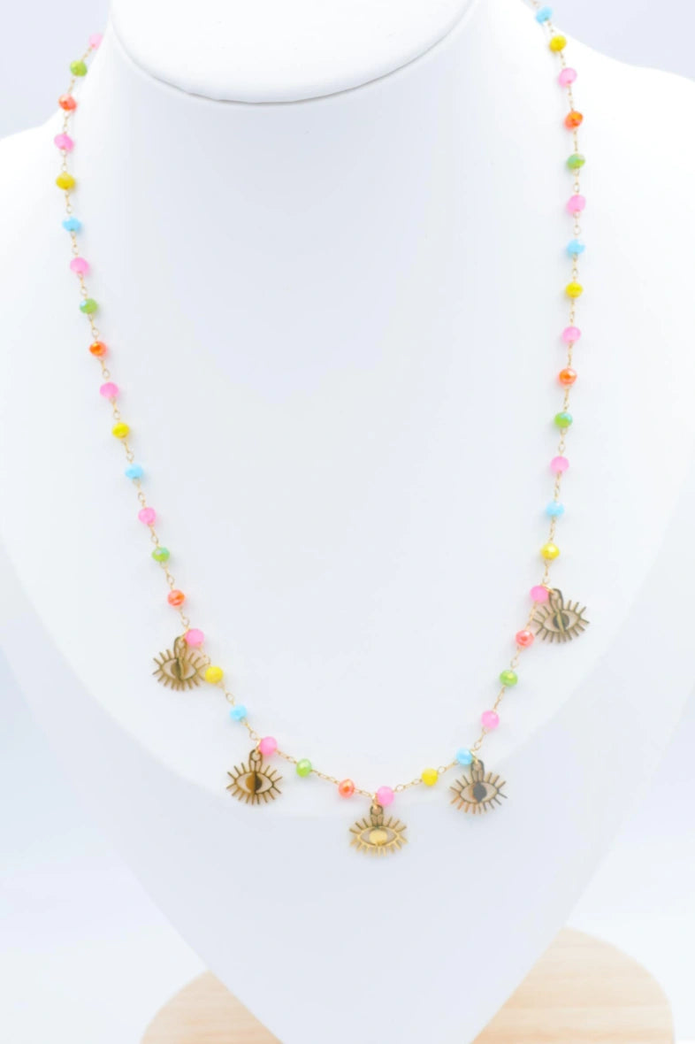 Collier en acier inoxydable - MULTICOLORE