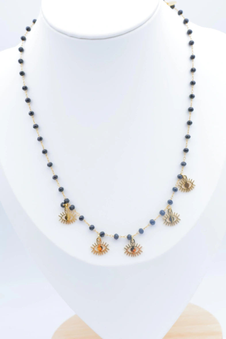 Collier en acier inoxydable - NOIR