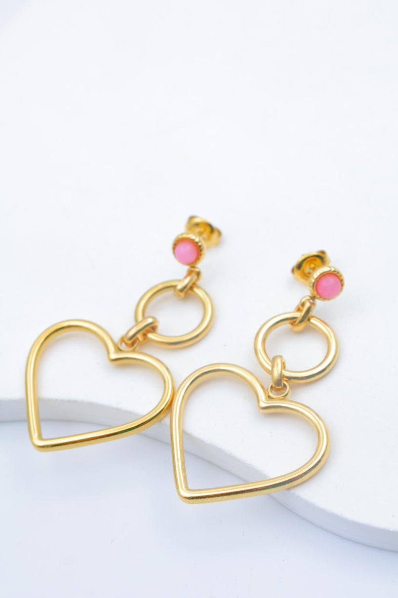 Boucles d'oreilles en acier inoxydable - ROSE