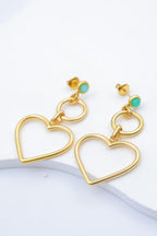 Boucles d'oreilles en acier inoxydable - VERT