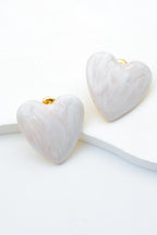 Boucles d'oreilles en acier inoxydable - BLANC