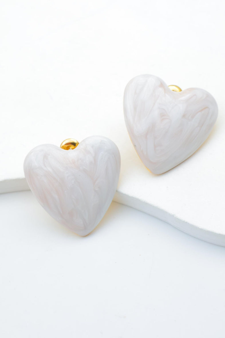 Boucles d'oreilles en acier inoxydable - BLANC