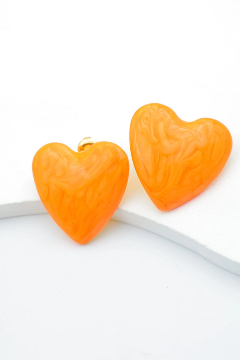 Boucles d'oreilles en acier inoxydable - ORANGE