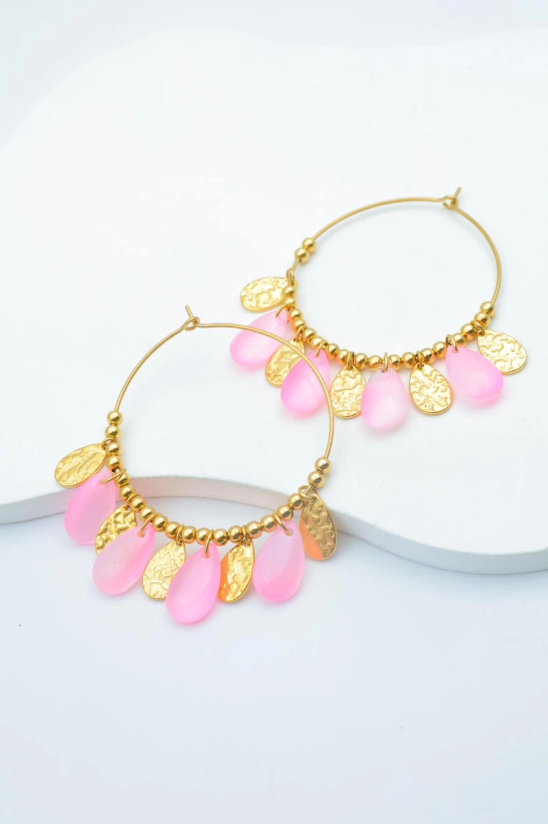 Boucles d'oreilles en acier inoxydable - ROSE