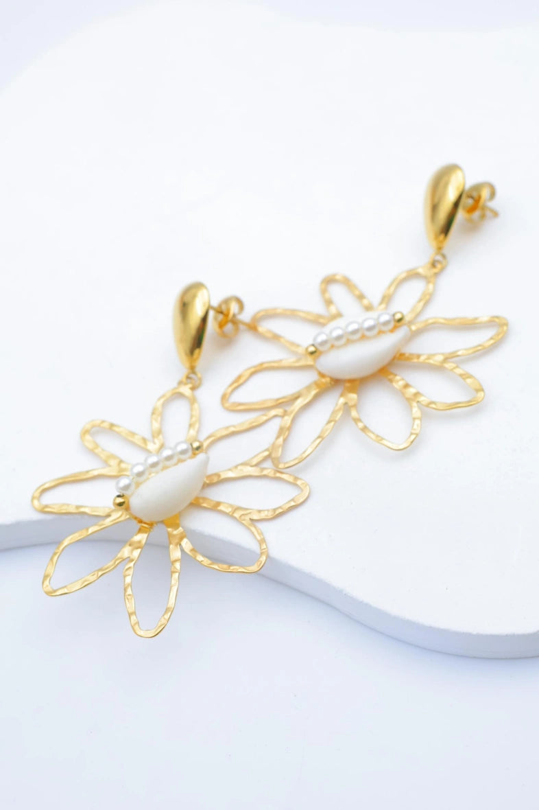 Boucles d'oreilles en acier inoxydable - BLANC