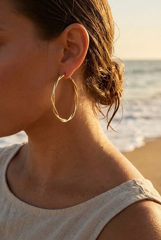 Boucles d’oreilles en acier inoxydable