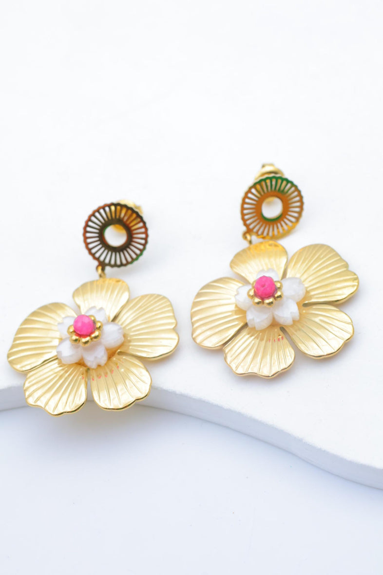 Boucles d'oreilles en acier inoxydable - BLANC