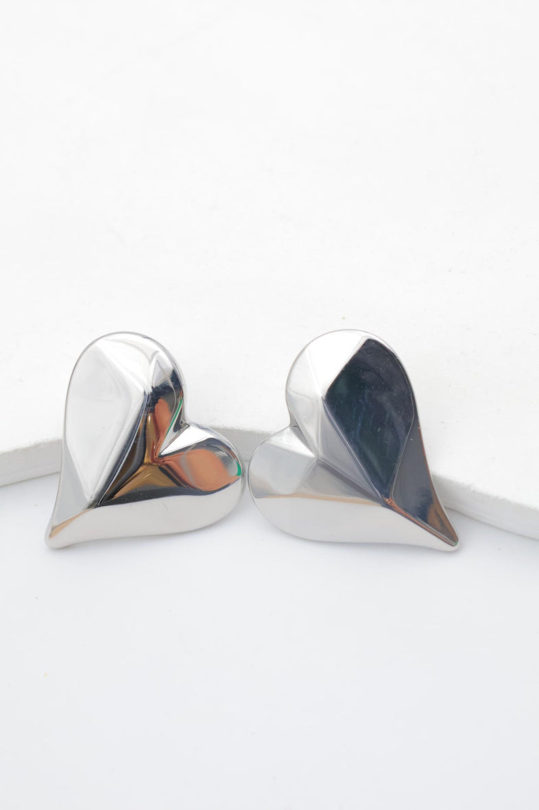 Boucles d'oreilles en acier inoxydable - ARGENT
