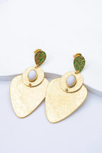 Boucles d'oreilles en acier inoxydable - BLANC