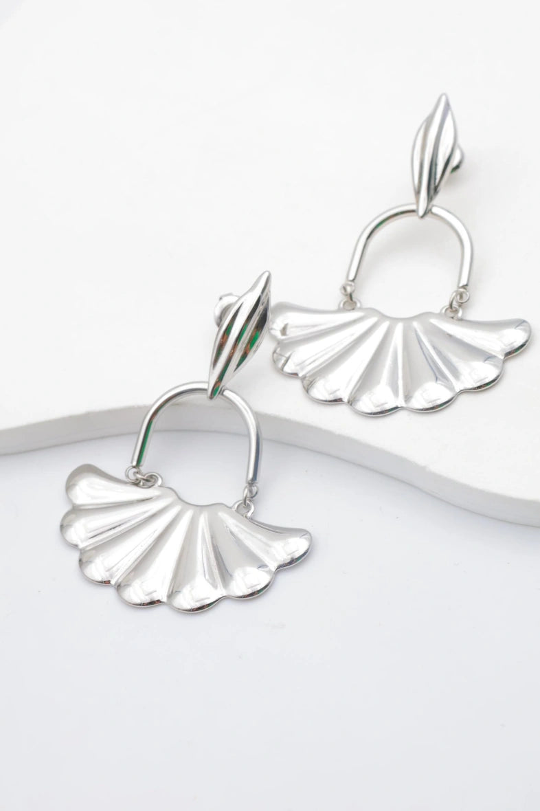 Boucles d'oreilles en acier inoxydable - ARGENT