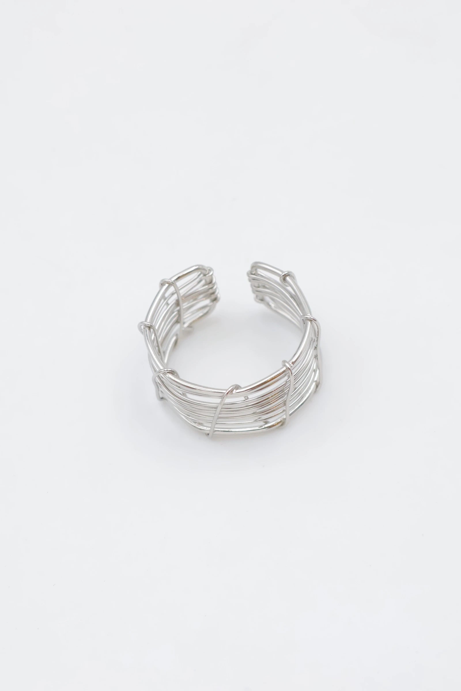 Bague en acier inoxydable ajustable - ARGENT