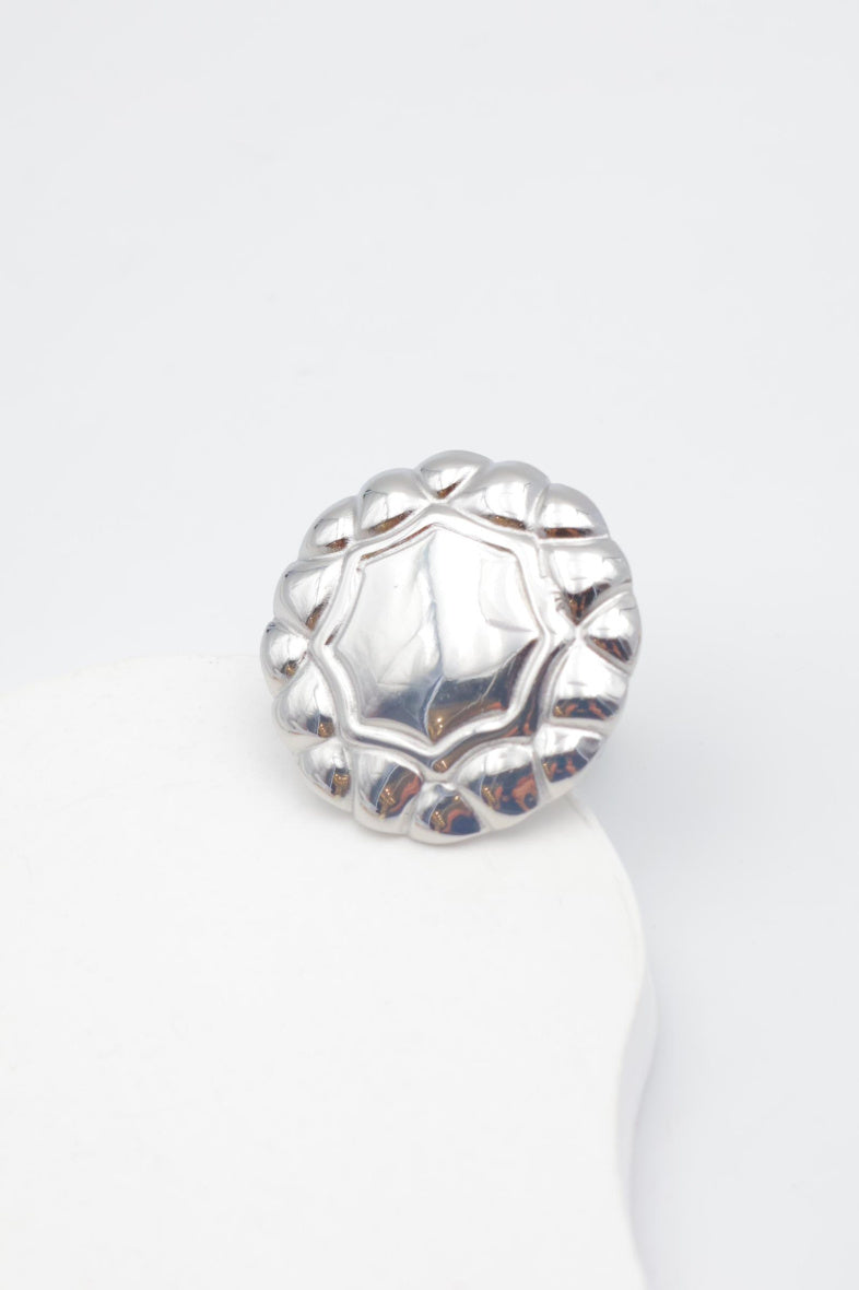 Bague en acier inoxydable ajustable - ARGENT