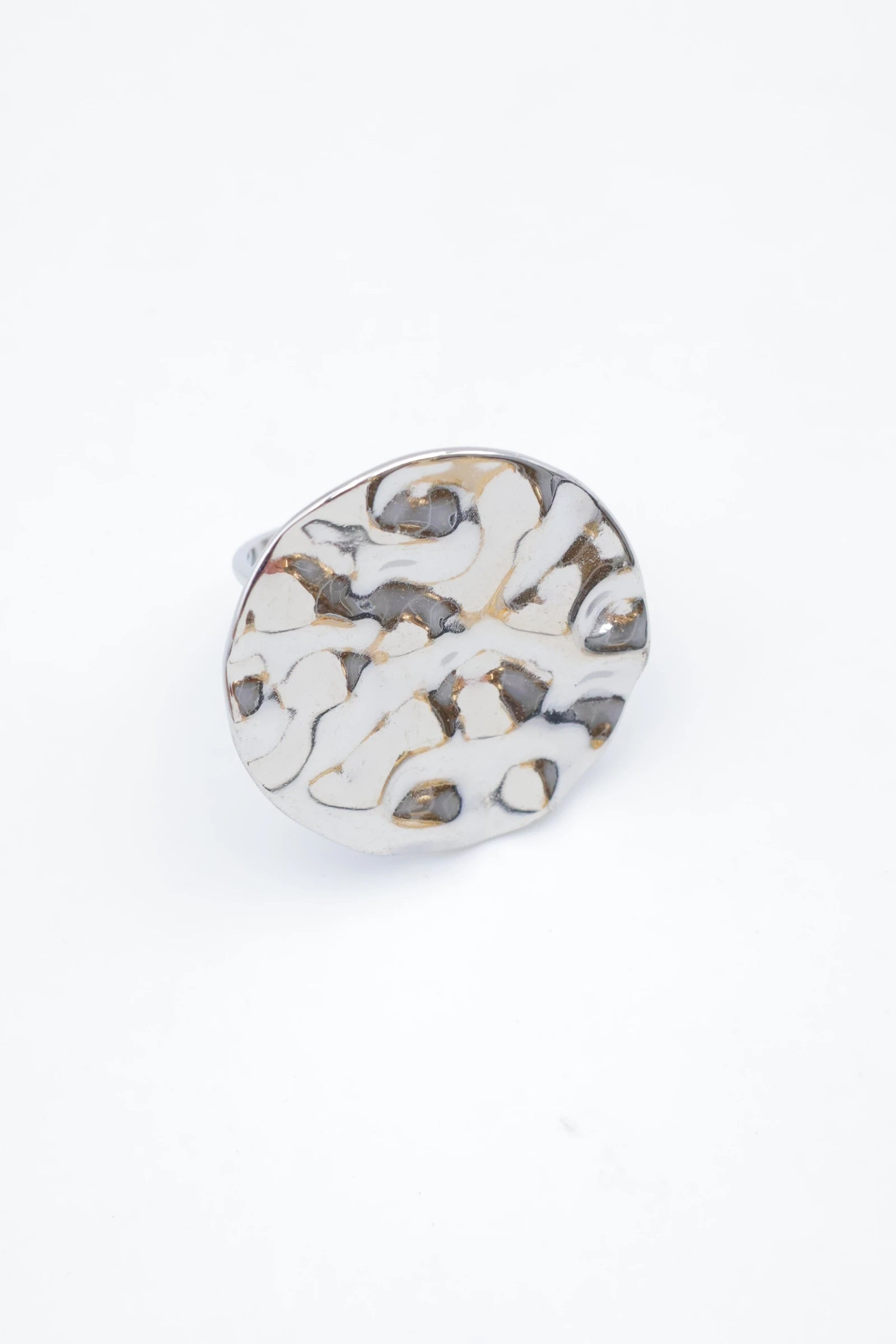 Bague en acier inoxydable ajustable - ARGENT