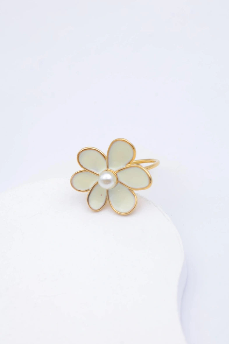 Bague en acier inoxydable ajustable - BLANC