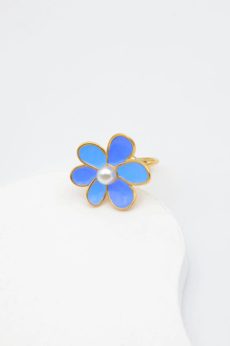 Bague en acier inoxydable ajustable - BLEU