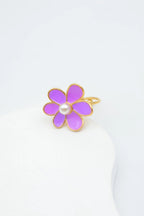 Bague en acier inoxydable ajustable - VIOLET
