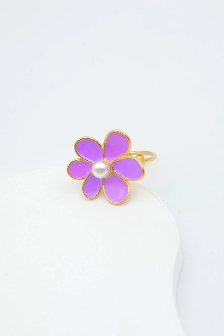 Bague en acier inoxydable ajustable - VIOLET