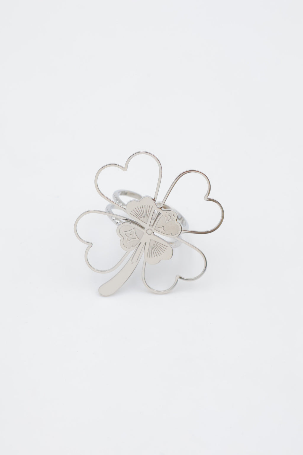 Bague en acier inoxydable ajustable - ARGENT