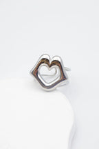 Bague en acier inoxydable ajustable - ARGENT
