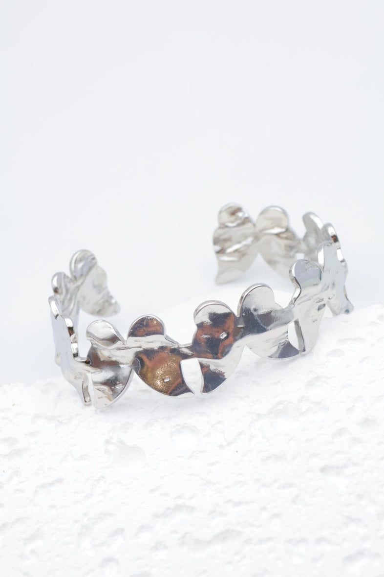 Bracelet jonc en acier inoxydable - ARGENT