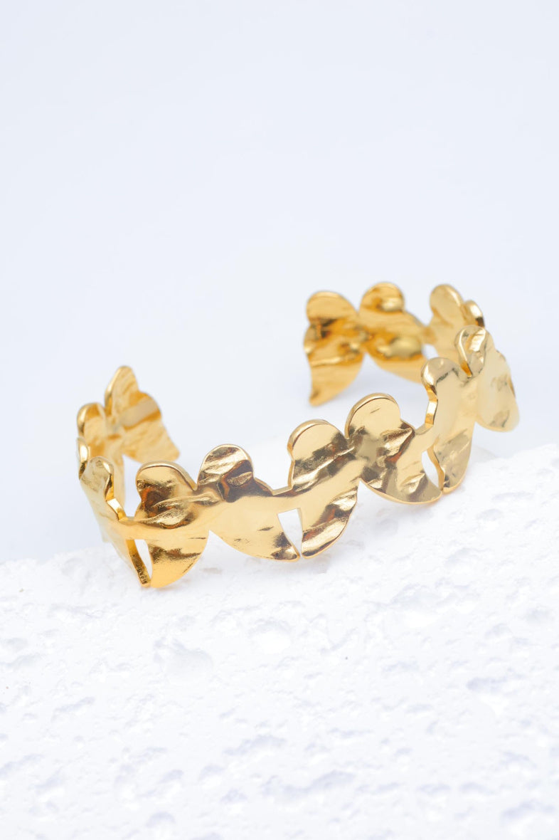Bracelet jonc en acier inoxydable - DORÉ