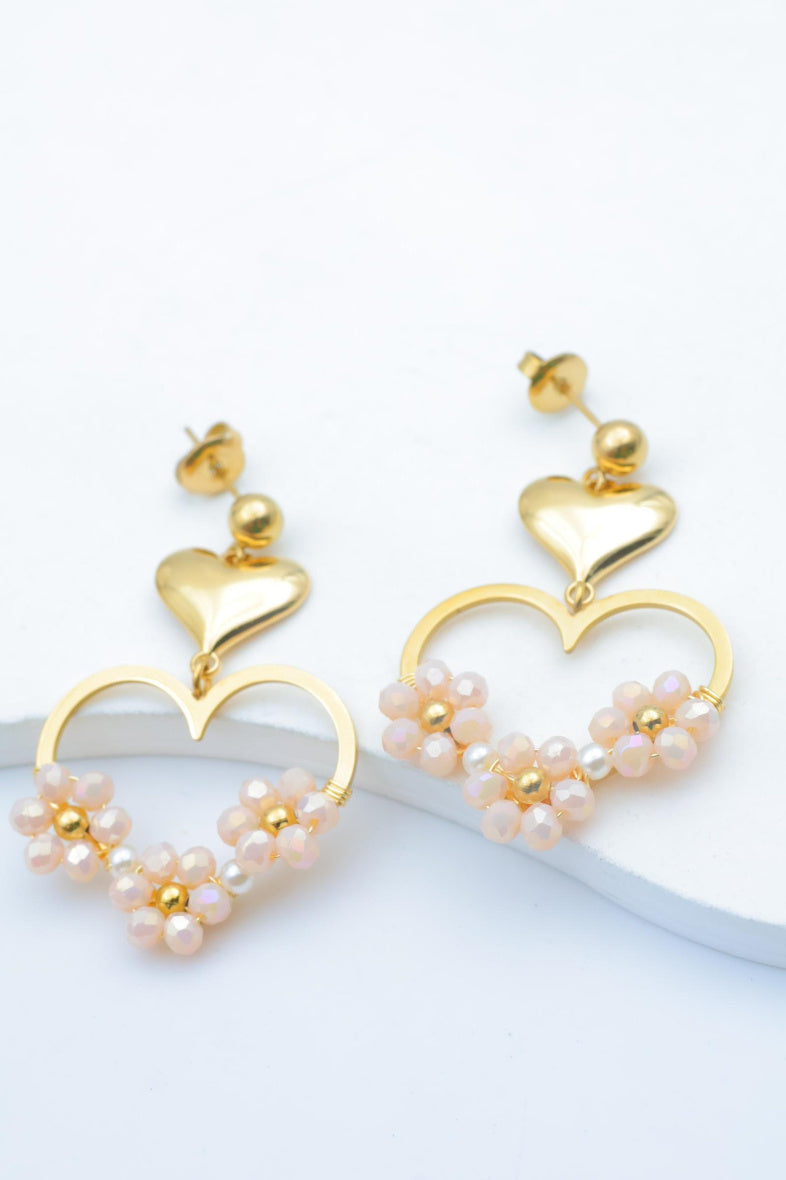 Boucles d'oreilles en acier inoxydable - BLANC