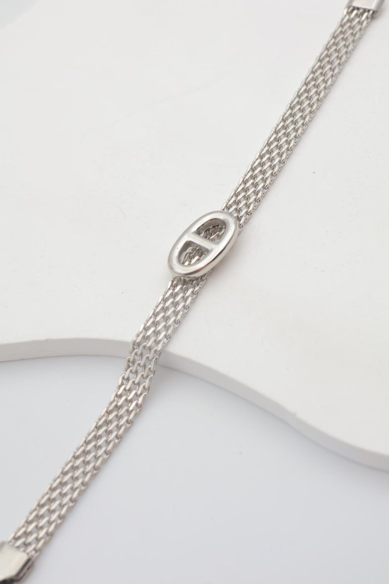 Bracelet en acier inoxydable - ARGENT